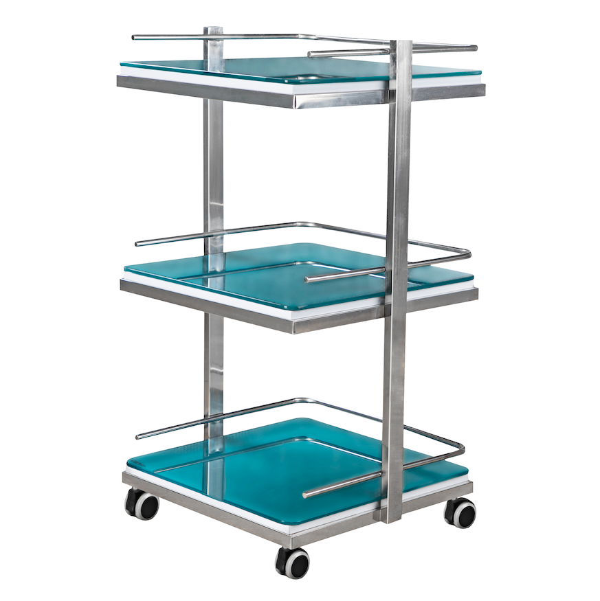 19.png ترالی شیشه ای سه طبقه بدنه استیل PS-300 - تصویر 1