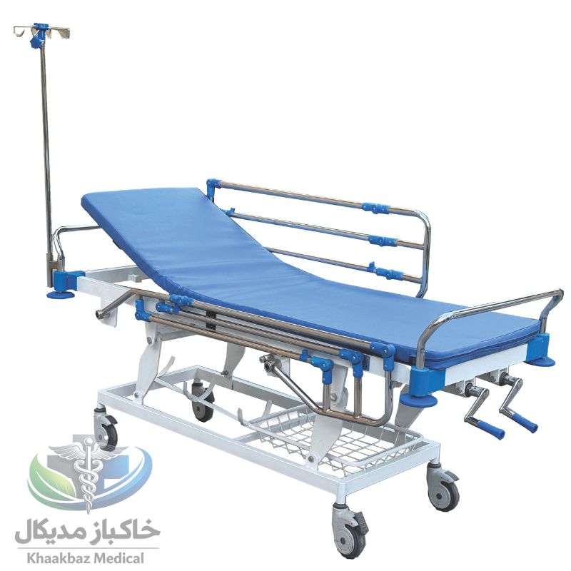 تخت.jpg برانکارد سه شکن ارتفاع زن مکانیکی مدل ۱۲۲۳ - تصویر 1